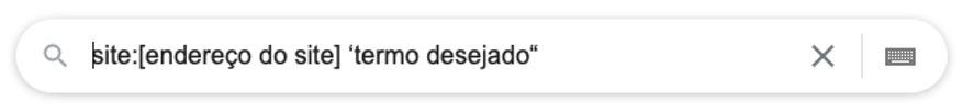 Pesquise resultados dentro de um site nas buscas avançadas no Google.