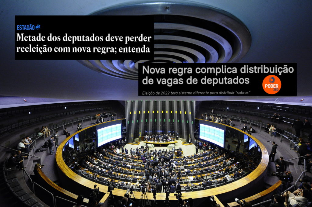 Manchetes da imprensa avisam que reeleição de deputados vai ficar mais difícil em 2022.