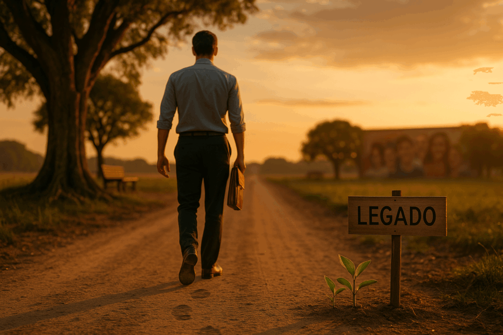 homem caminhando na estrada, árvore e brotos