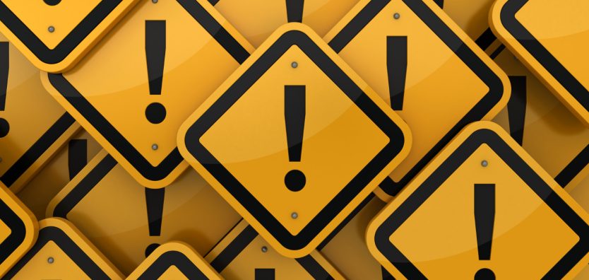 rendering-illustration-road-sign-with-exclamation-point